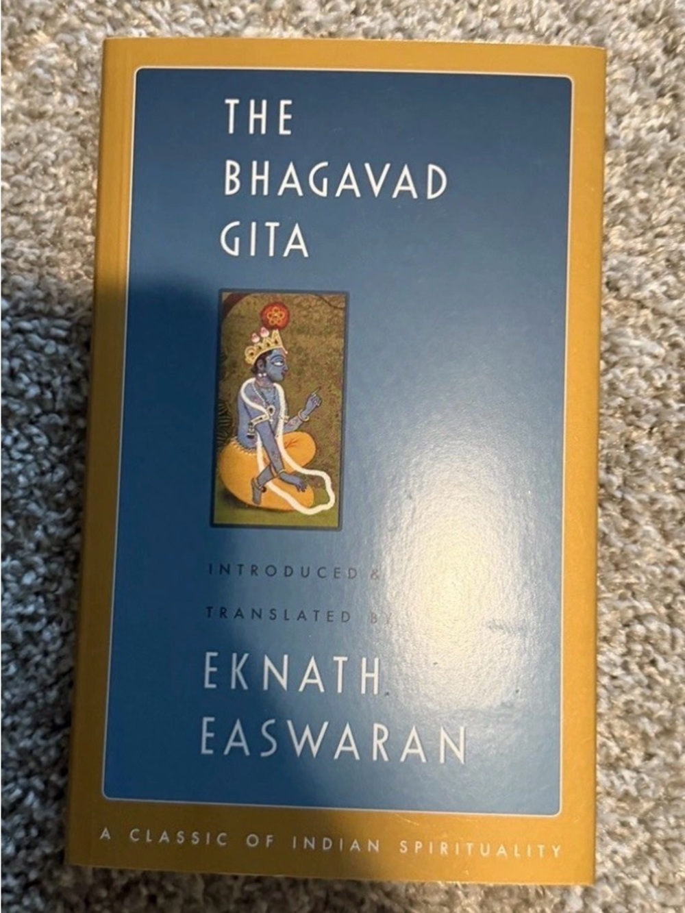 Blue & Gold Bhagavad Gita Paperback -